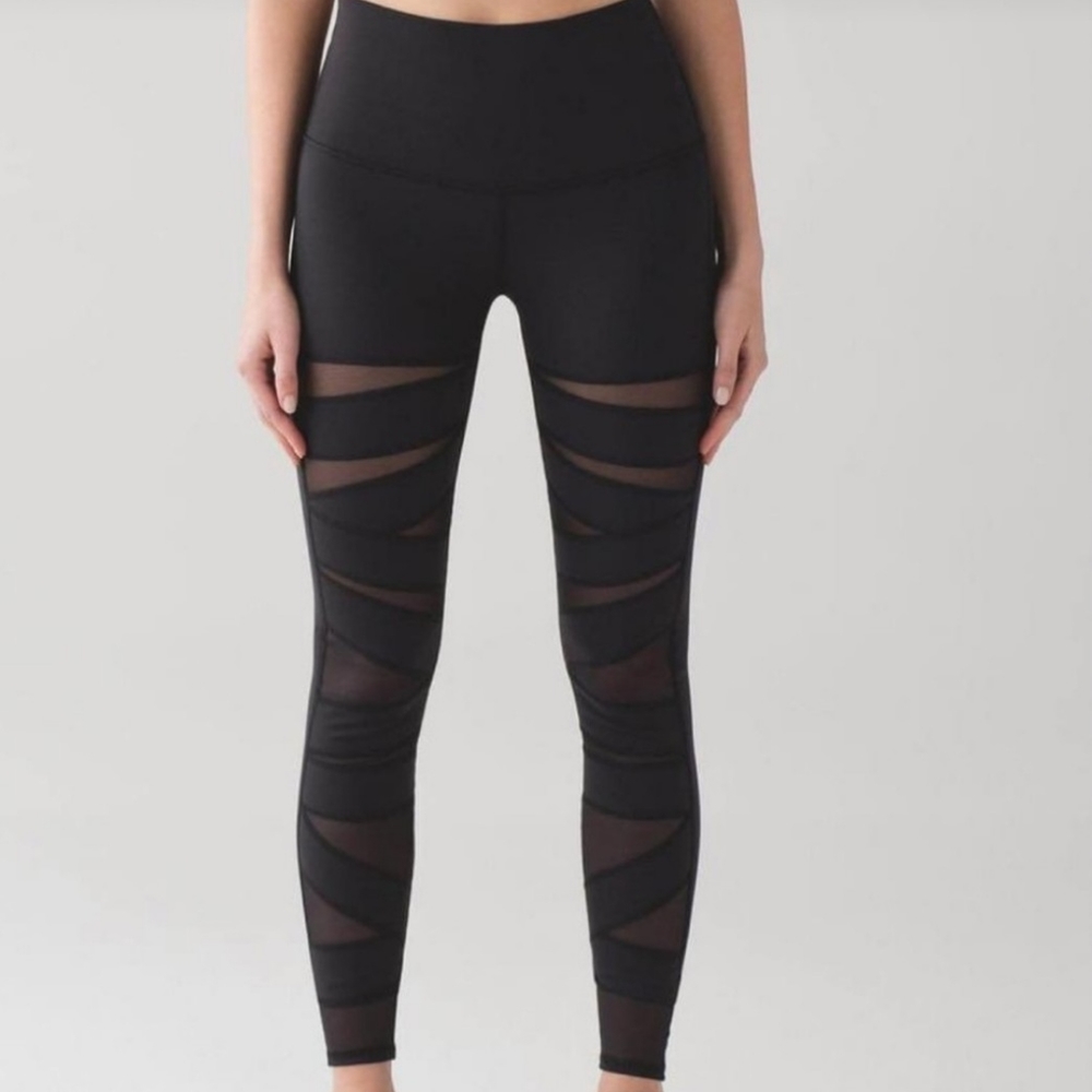 Lululemon Wunder Under Mesh Tights